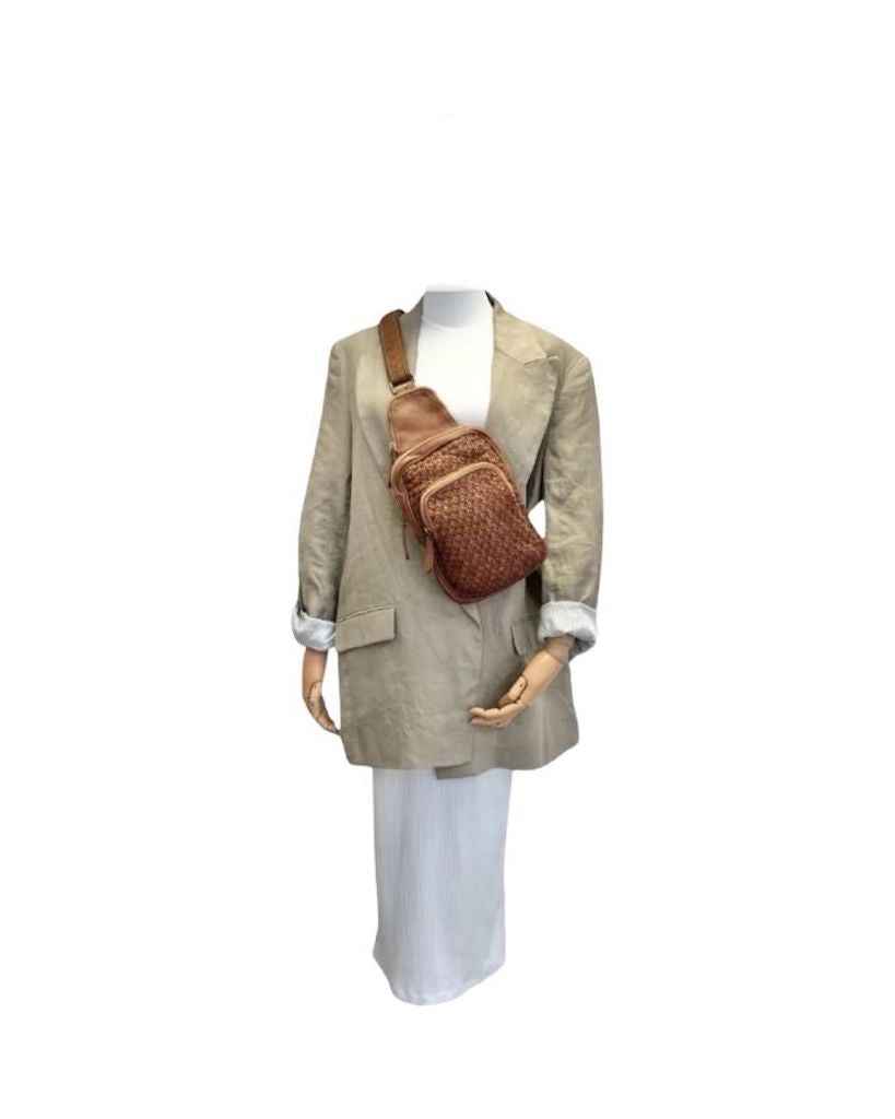 BZNA Bag Sahra Braun Italy Designer Gürteltasche Bauchtasche Fanny Bag