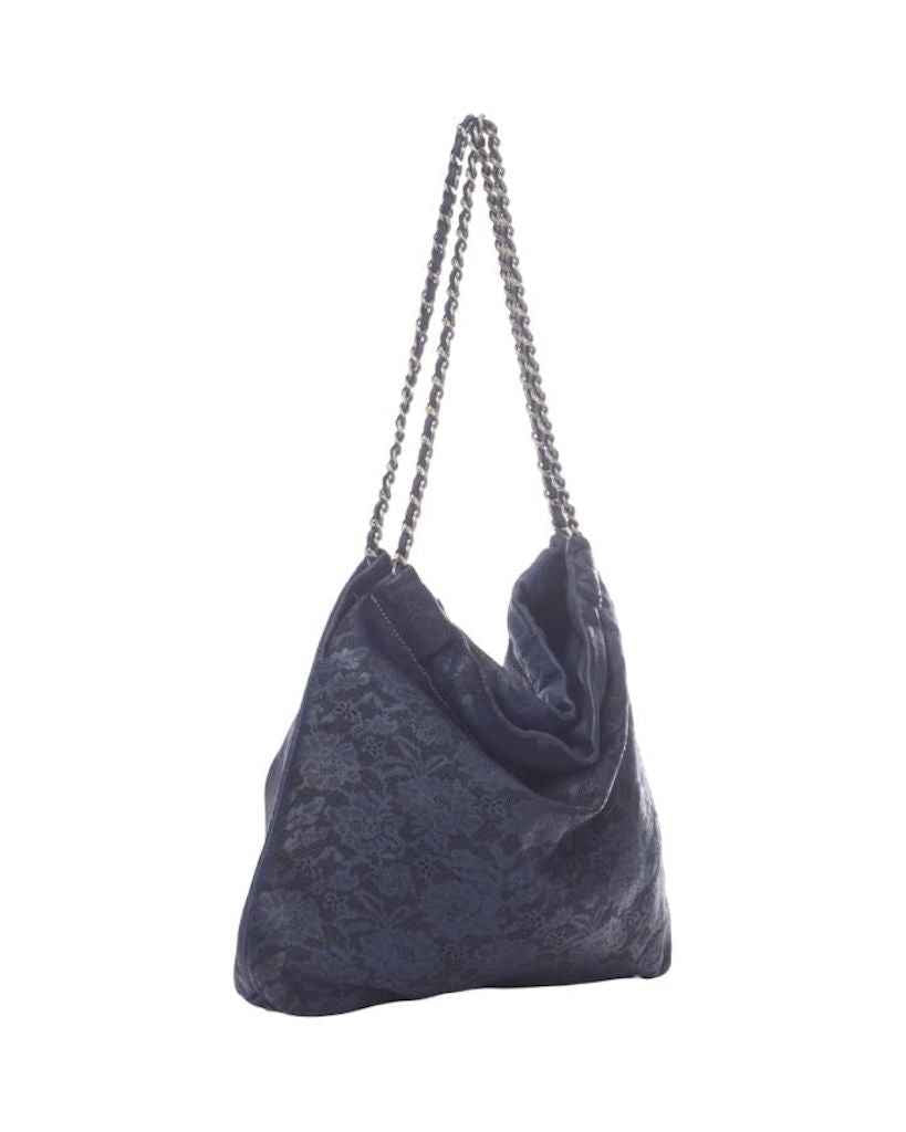 BZNA Umhängetasche Emy Blau Designer Laser Cut Beutel Handtasche Schultertasche