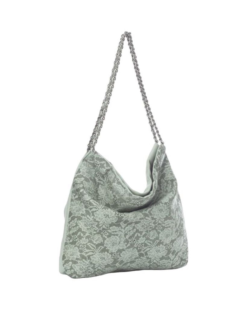 BZNA Umhängetasche Emy Salvia Grün Designer Laser Cut Beutel Handtasche Schultertasche - B Z N A