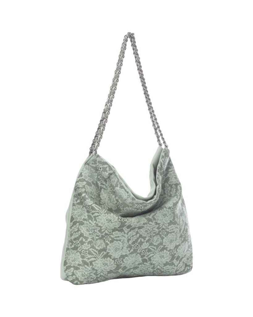 BZNA Umhängetasche Emy Salvia Grün Designer Laser Cut Beutel Handtasche Schultertasche
