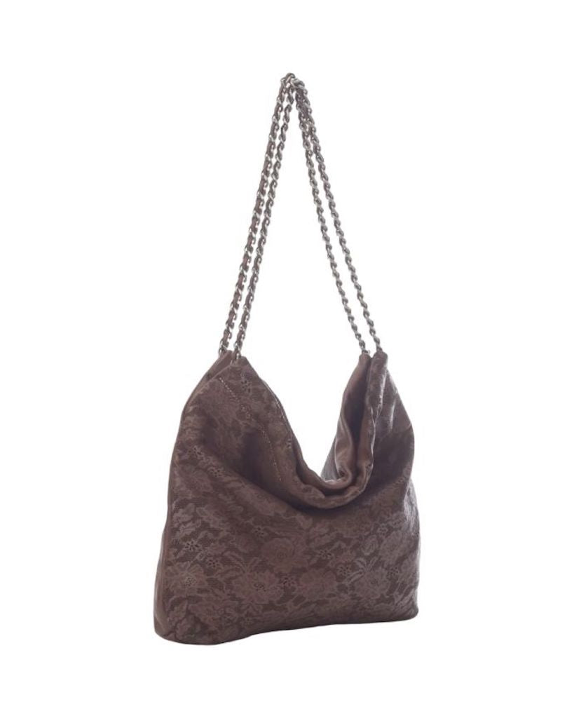 BZNA Umhängetasche Emy Braun Designer Laser Cut Beutel Handtasche Schultertasche - B Z N A