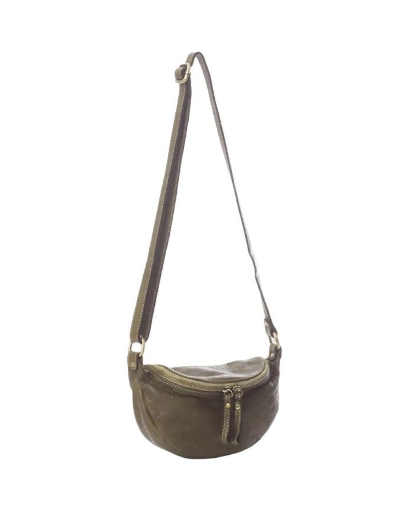 BZNA Bag Julia Grün Italy Designer Umhängetasche Fanny Bag Schultertasche Tasche Leder Neu - B Z N A