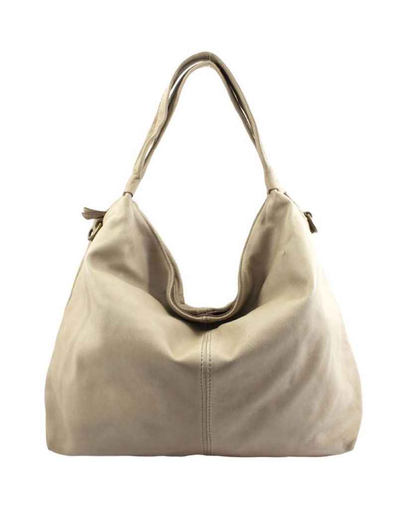 BZNA Bag Bella Beige Italy Designer Handtasche Schultertasche Tasche Leder Neu