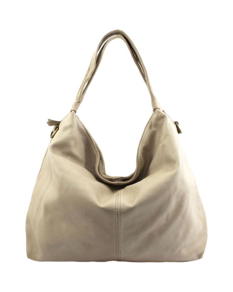BZNA Bag Bella Beige Italy Designer Handtasche Schultertasche Tasche Leder Neu - B Z N A
