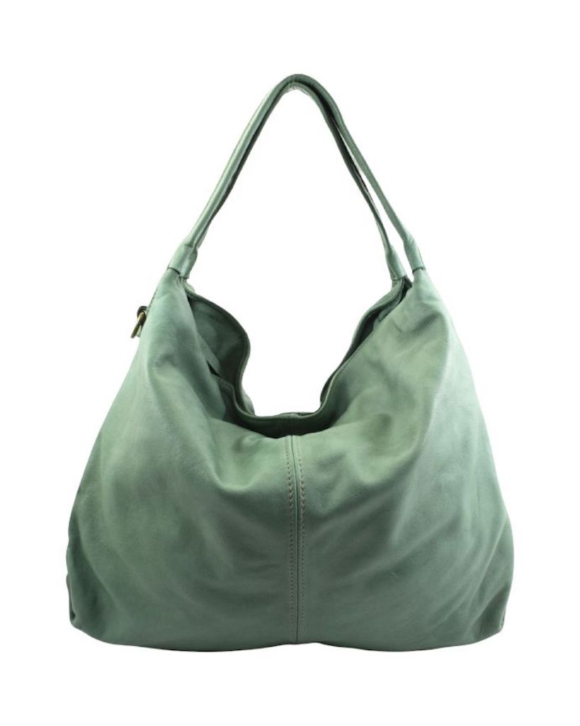 BZNA Bag Bella Grün Italy Designer Handtasche Schultertasche Tasche Leder Neu - B Z N A