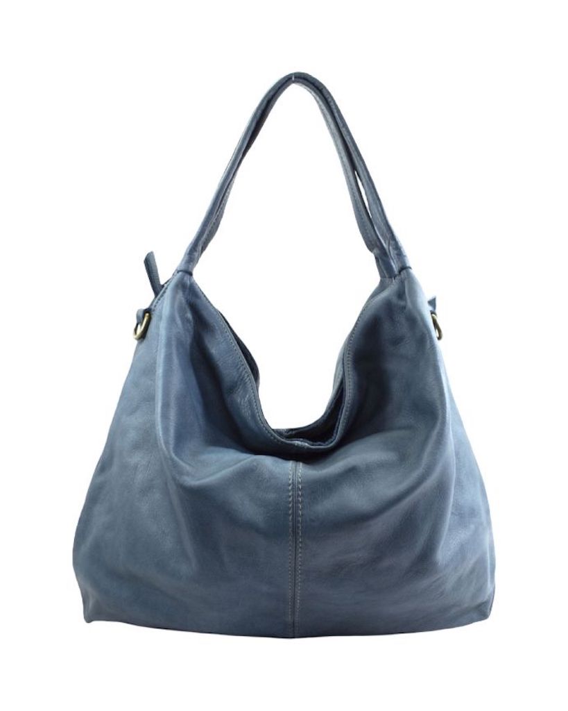 BZNA Bag Bella Blau Italy Designer Handtasche Schultertasche Tasche Leder Neu - B Z N A