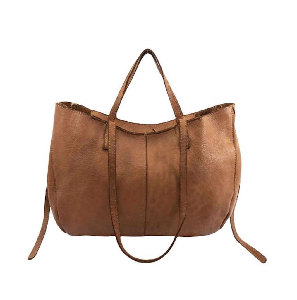 BZNA Bag Santa Cognac Italy Designer Shopper Handtasche Ledertasche Schultertasche Tasche Leder Shopper Neu