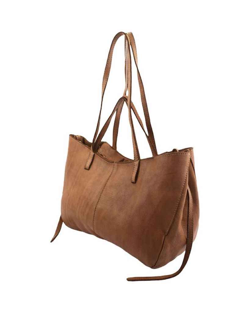 BZNA Bag Santa Cognac Italy Designer Shopper Handtasche Ledertasche Schultertasche Tasche Leder Shopper Neu