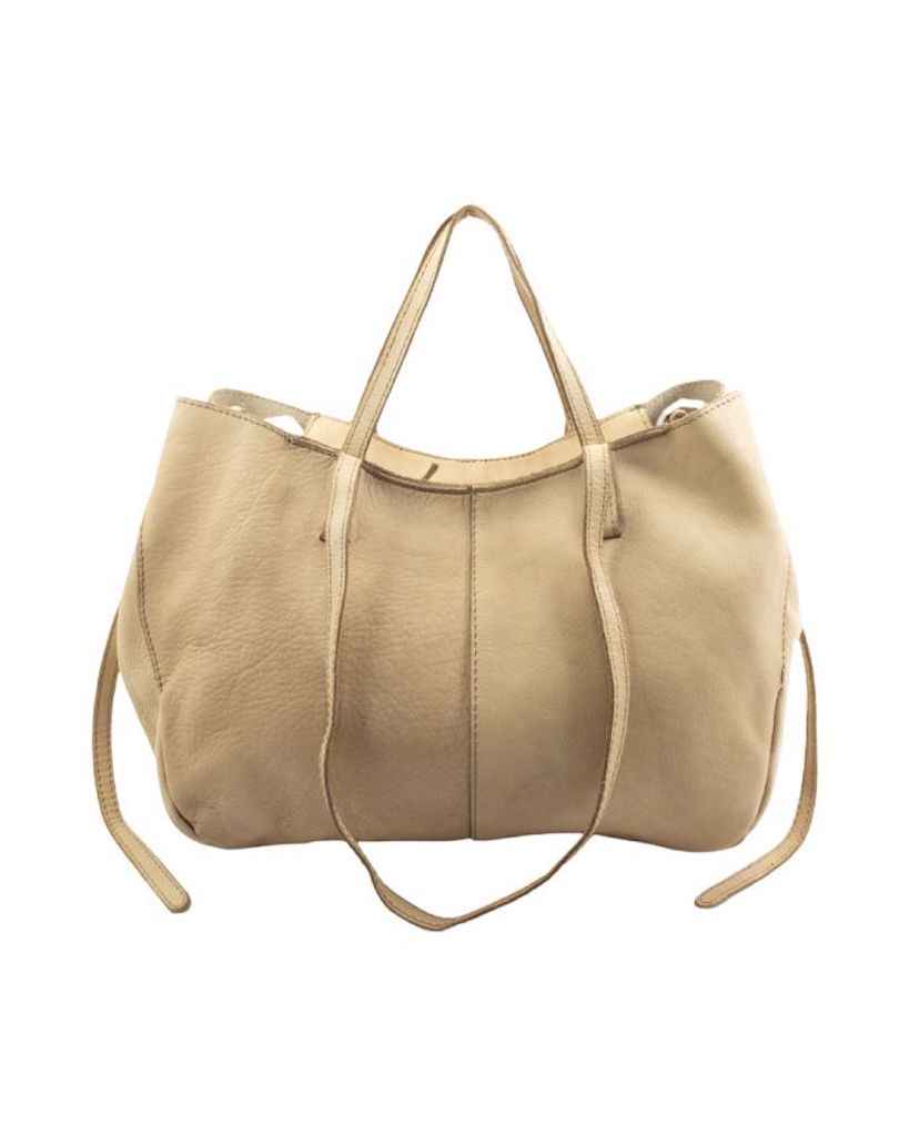 BZNA Bag Santa Beige Italy Designer Shopper Handtasche Ledertasche Schultertasche Tasche Leder Shopper Neu