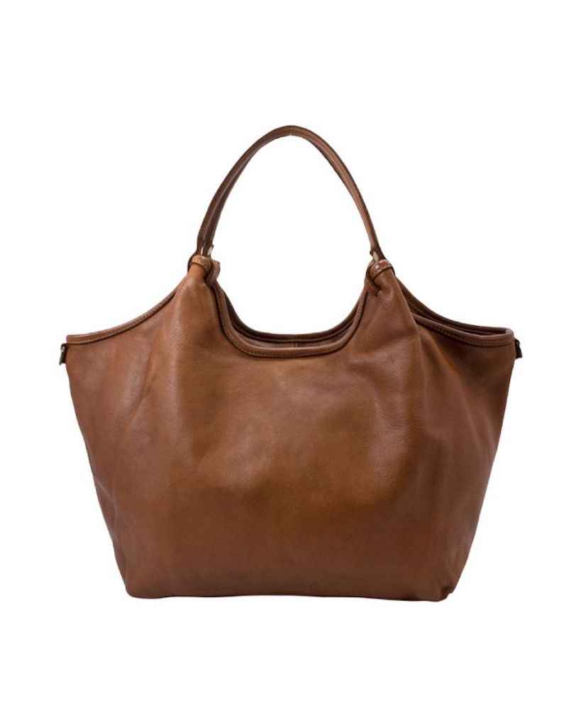 BZNA Bag Wito Cognac Italy Designer Handtasche Schultertasche Tasche Leder