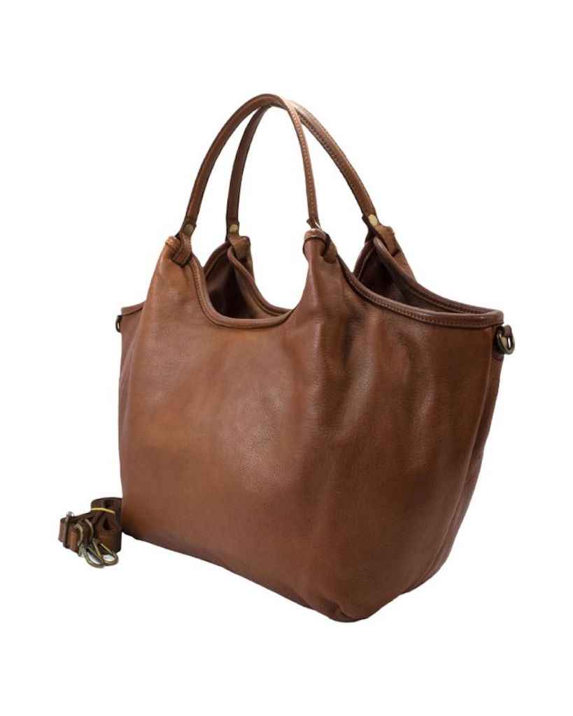 BZNA Bag Wito Taupe Italy Designer Handtasche Schultertasche Tasche Leder