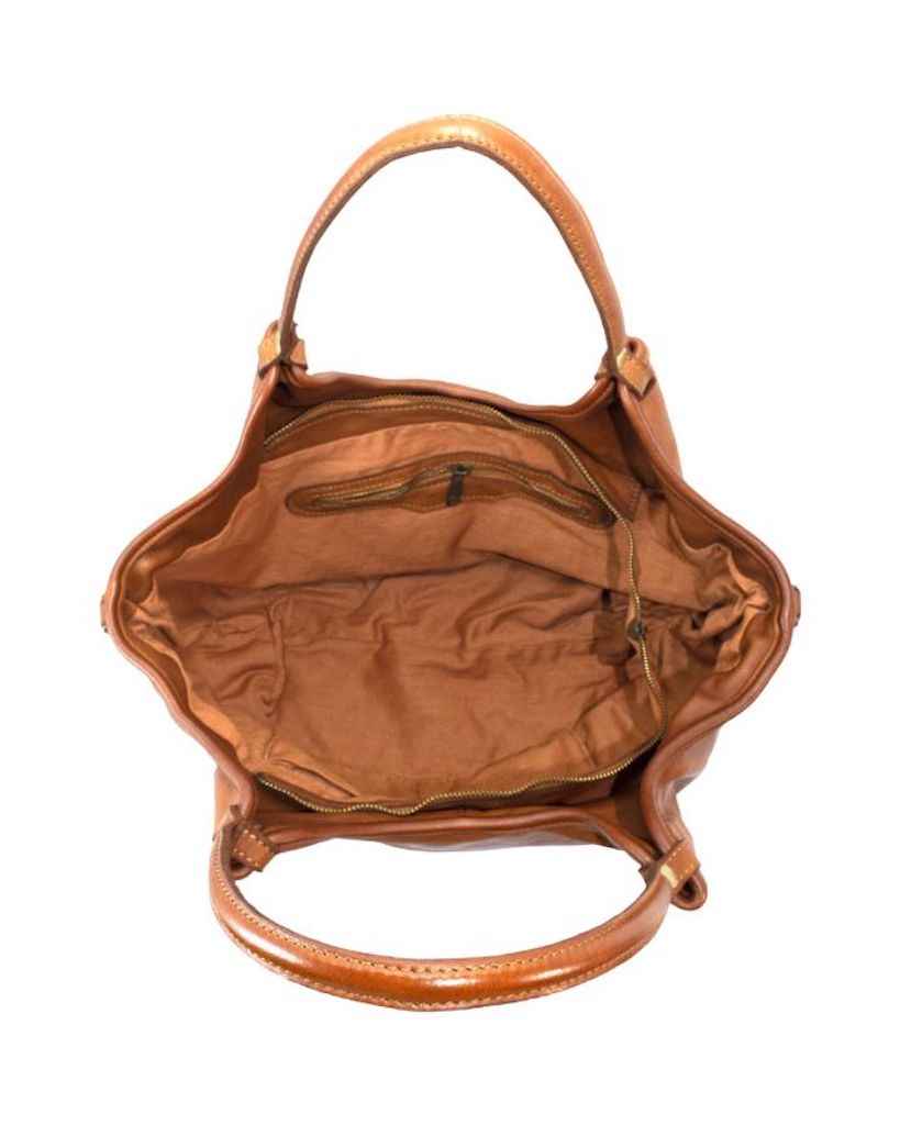 BZNA Bag Wito Cognac Italy Designer Handtasche Schultertasche Tasche Leder