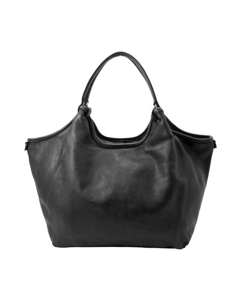 BZNA Bag Wito Schwarz Italy Designer Handtasche Schultertasche Tasche Leder - B Z N A