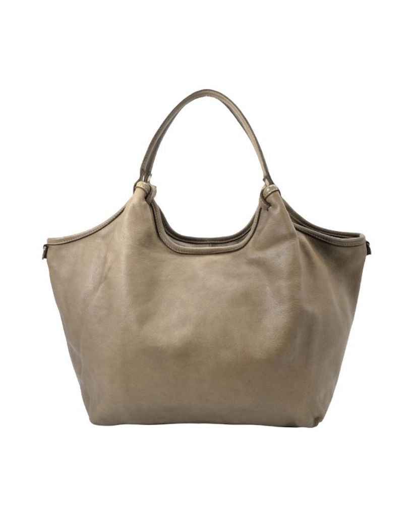 BZNA Bag Wito Taupe Italy Designer Handtasche Schultertasche Tasche Leder