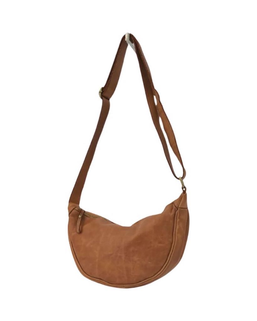 BZNA Bag Salma Cognac Italy Designer Umhängetasche Fanny Bag Schultertasche Tasche Leder Neu - B Z N A