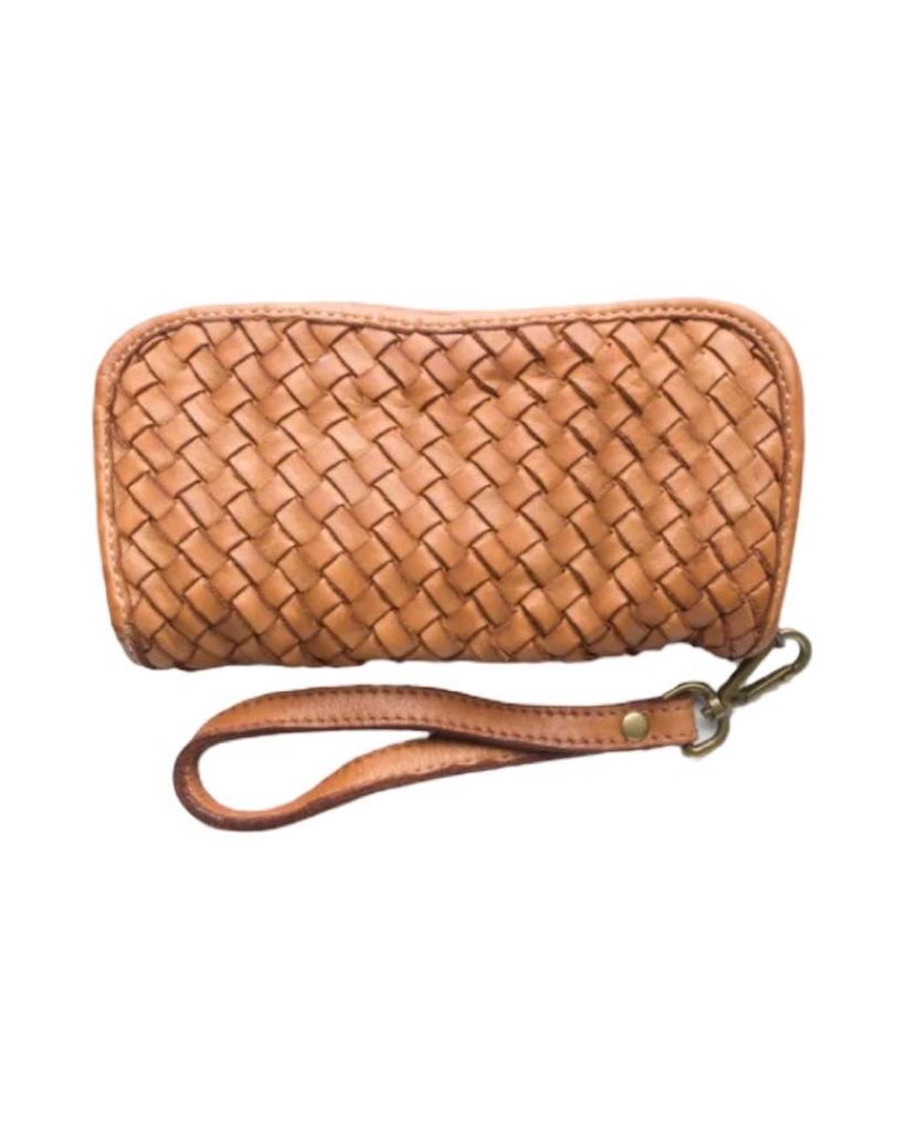 BZNA Berlin Mira cognac Wallet sheep Leather Leder Portemonnaie Geldbörse Clutch - B Z N A