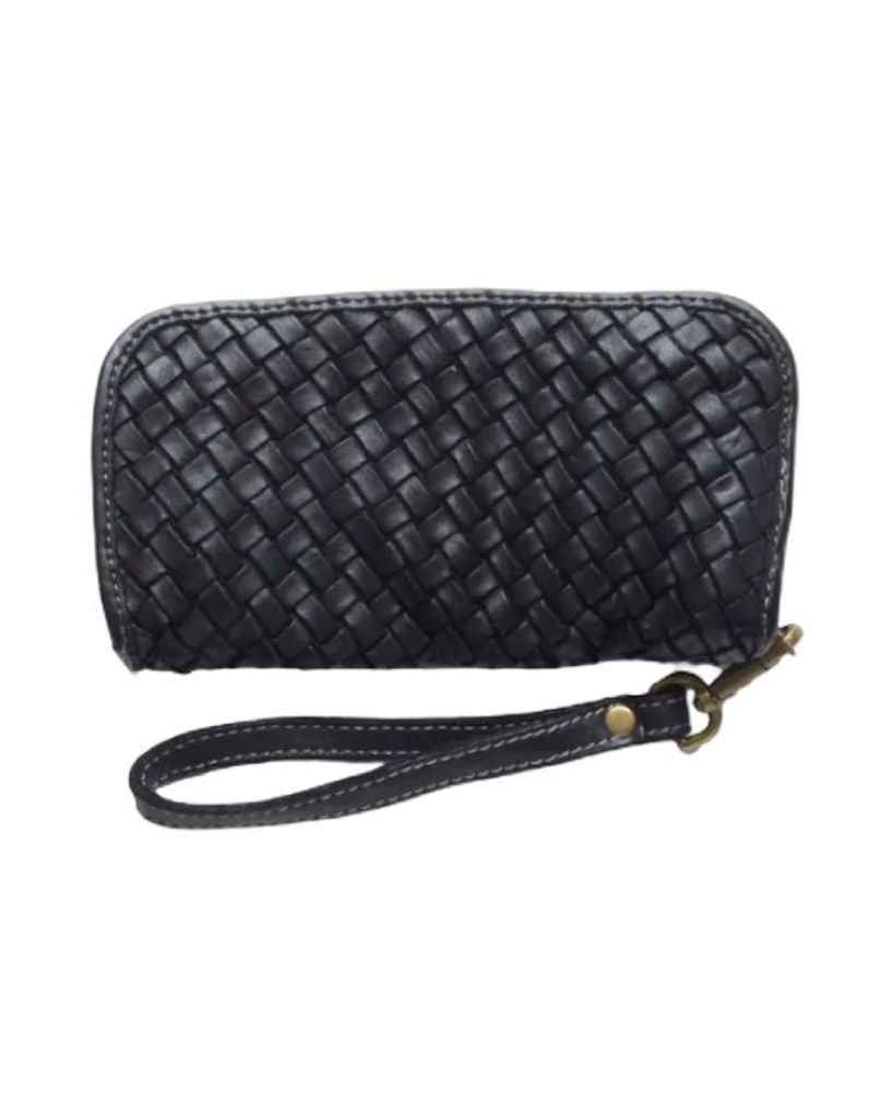 BZNA Berlin Mira Schwarz Wallet Leather Leder Portemonnaie Geldbörse Clutch