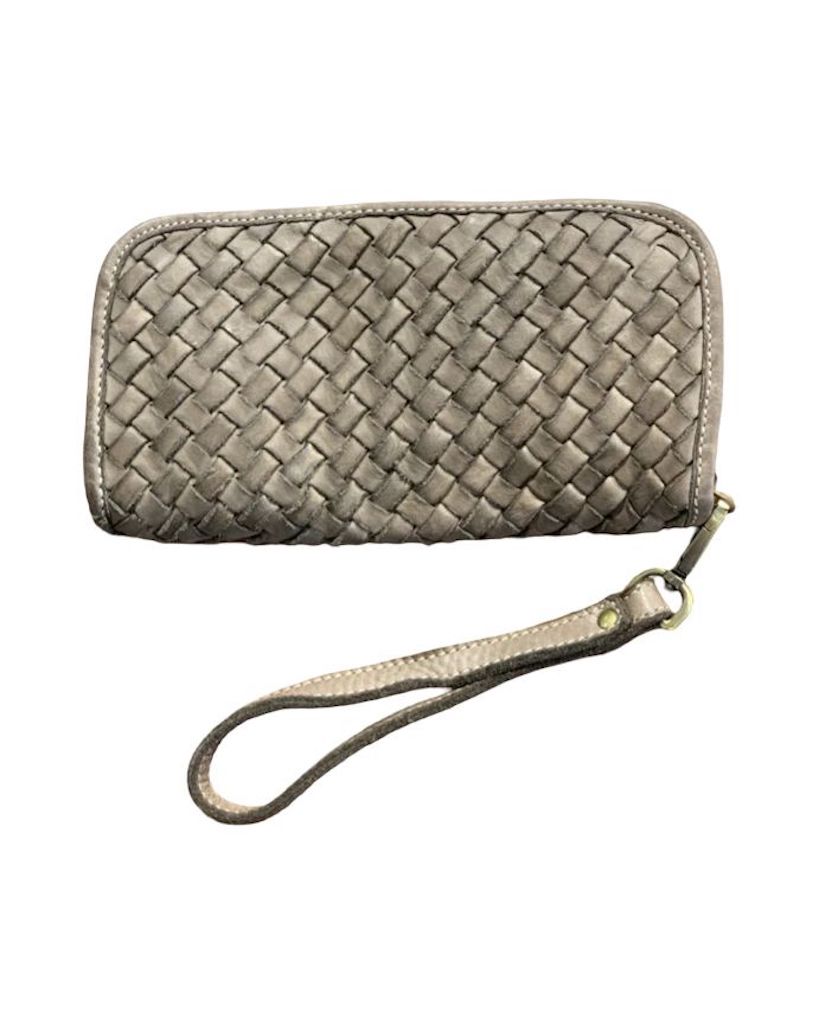 BZNA Berlin Mira Taupe Wallet  Leather Leder Portemonnaie Geldbörse Clutch - B Z N A