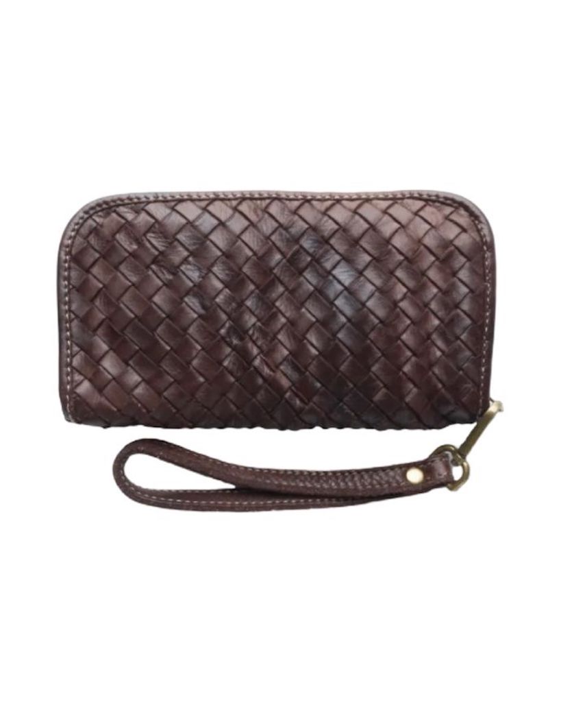 BZNA Berlin Mira Braun Wallet Leather Leder Portemonnaie Geldbörse Clutch - B Z N A