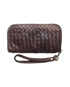 BZNA Berlin Mira Braun Wallet Leather Leder Portemonnaie Geldbörse Clutch - B Z N A