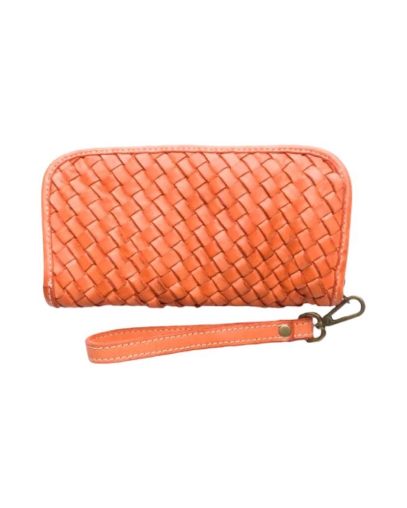 BZNA Berlin Mira Orange Wallet Leather Leder Portemonnaie Geldbörse Clutch - B Z N A