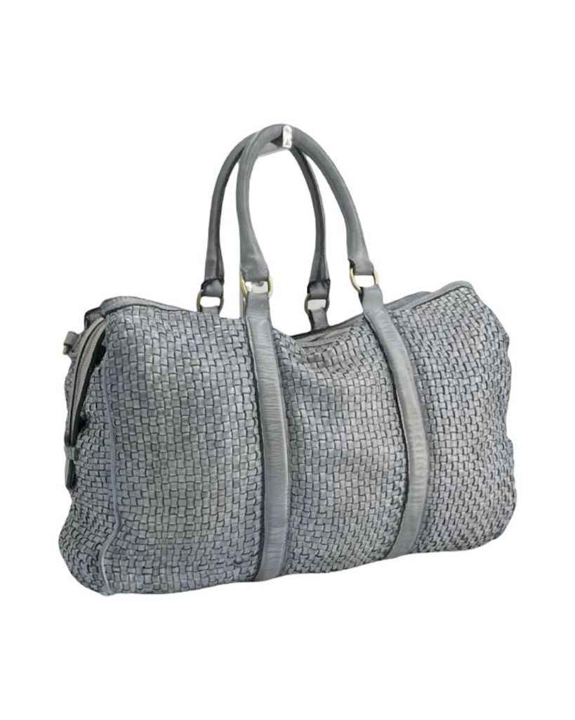 BZNA Bag Pepper Denim Blau Italy Designer Weekender Reise Tasche Handtasche Schultertasche Leder Shopper