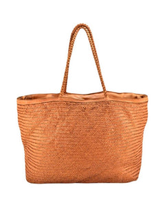 BZNA Bag Jasmina Cognac Italy Damen Shopper Handtasche Schultertasche Tasche Leder - B Z N A