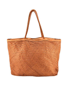 BZNA Bag Jasmina Cognac Italy Damen Shopper Handtasche Schultertasche Tasche Leder - B Z N A