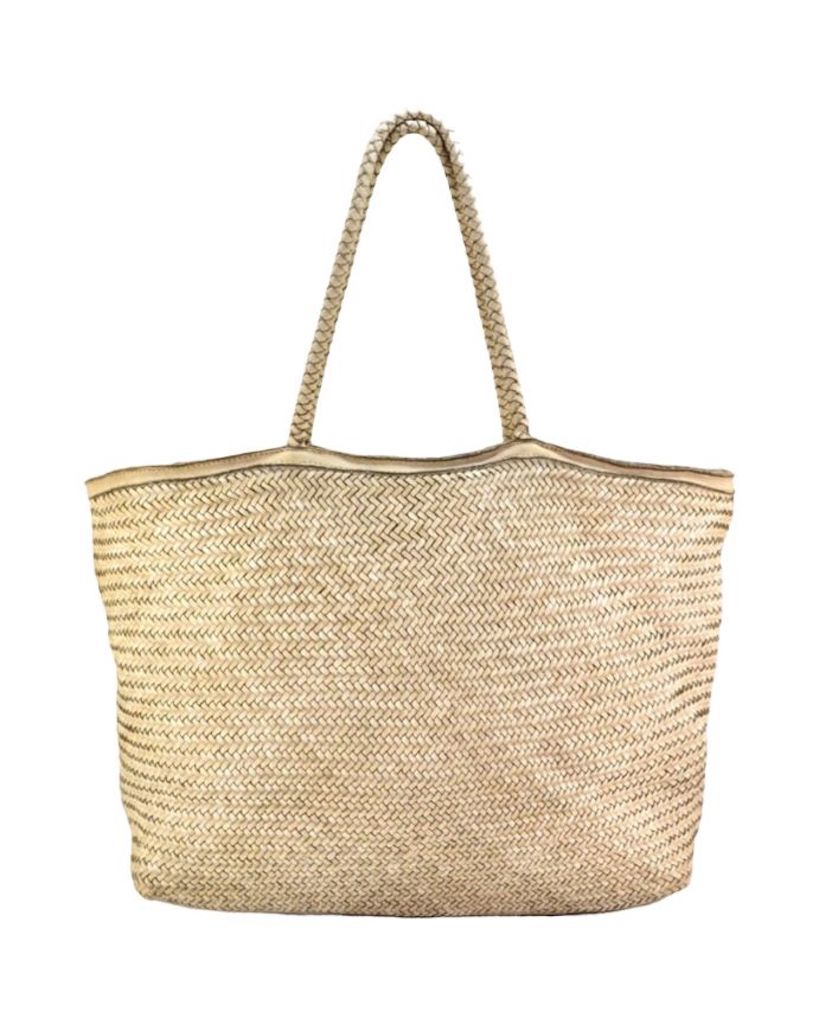 BZNA Bag Jasmina Beige Italy Damen Shopper Handtasche Schultertasche Tasche Leder - B Z N A