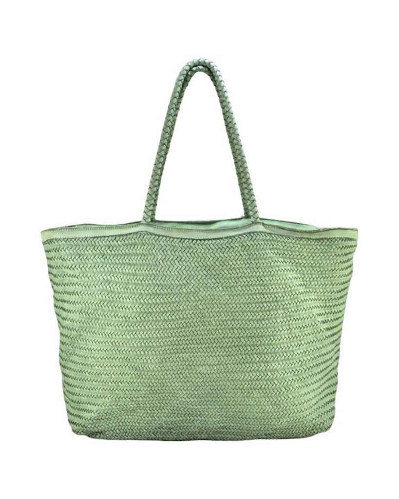 BZNA Bag Jasmina Salvia Grün Italy Damen Shopper Handtasche Schultertasche Tasche Leder