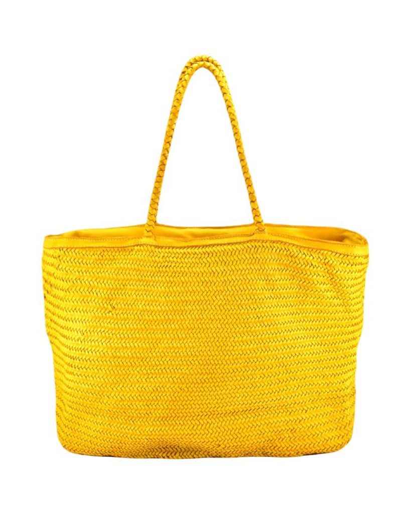 BZNA Bag Jasmina Gelb Italy Damen Shopper Handtasche Schultertasche Tasche Leder