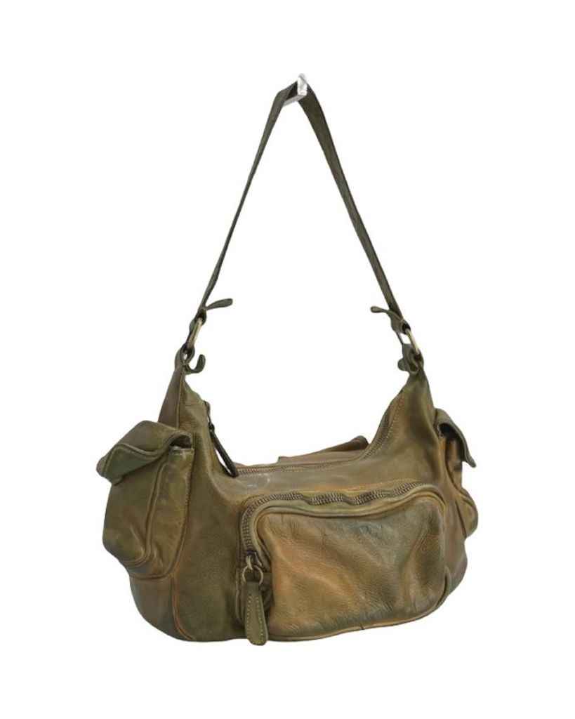 BZNA Bag Fee Grün Italy Designer Umhängetasche Ledertasche Schultertasche Tasche Leder Neu