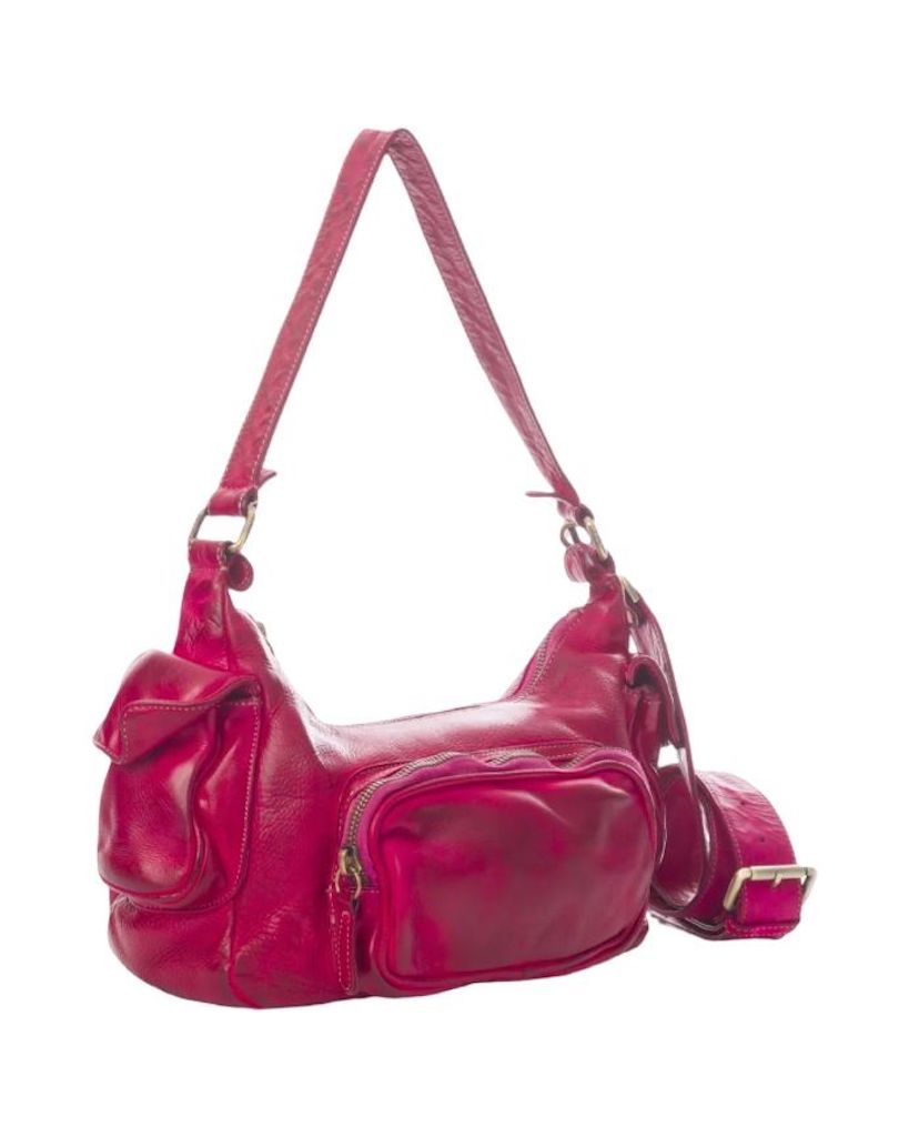 BZNA Bag Fee Fuxia Pink Italy Designer Umhängetasche Ledertasche Schultertasche Tasche Leder Neu - B Z N A