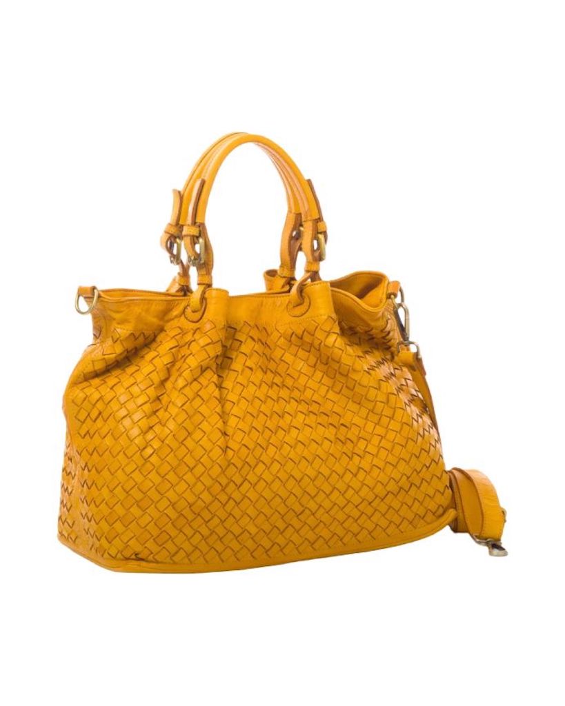BZNA Bag Fina small Gelb  Italy Designer Damen Handtasche Schultertasche Tasche Shopper Neu - B Z N A