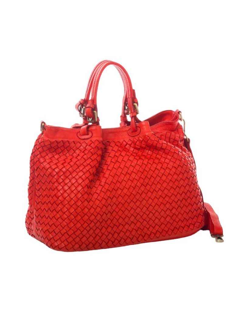BZNA Bag Fina small Rot Italy Designer Damen Handtasche Schultertasche Tasche Shopper Neu