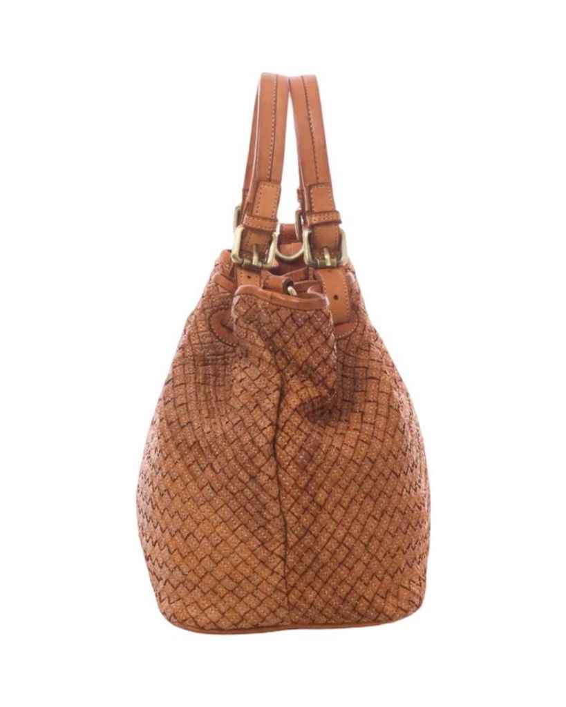 BZNA Bag Kim Rot Italy Designer geflochten Damen Handtasche Schultertasche Tasche Leder Shopper