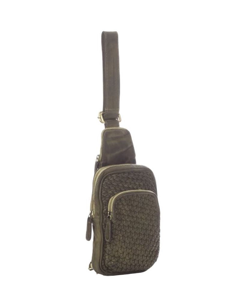 BZNA Bag Sahra Grün Italy Designer Gürteltasche Bauchtasche Fanny Bag - B Z N A