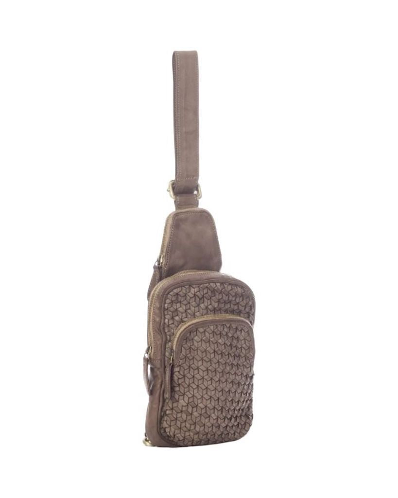 BZNA Bag Sahra Taupe Italy Designer Gürteltasche Bauchtasche Fanny Bag - B Z N A