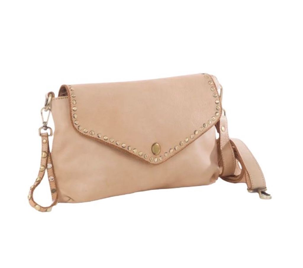 BZNA Bag Doria Beige Clutch Italy Designer Damen Umhängetasche Schultertasche Neu - B Z N A