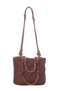 BZNA Umhängetasche Sienna Cognac Designer Beutel Handtasche Schultertasche - B Z N A
