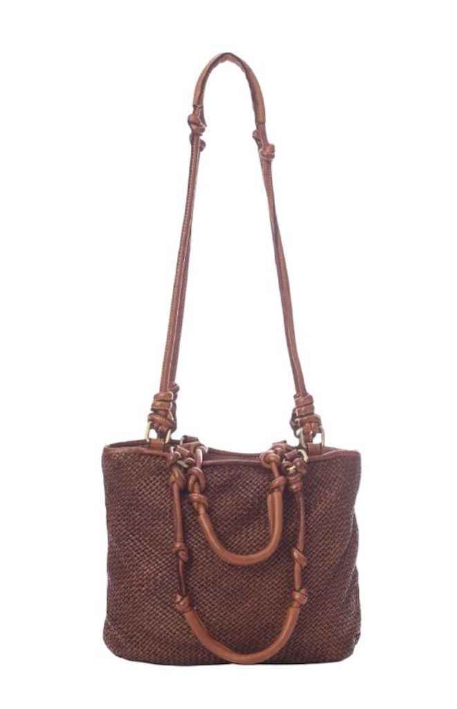 BZNA Umhängetasche Sienna Cognac Designer Beutel Handtasche Schultertasche