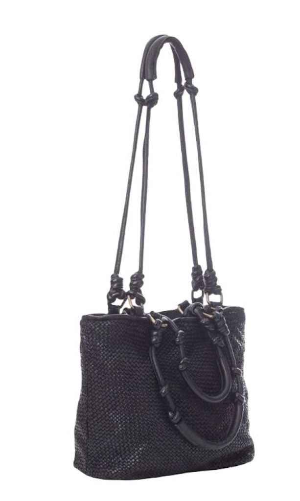 BZNA Umhängetasche Sienna Schwarz Designer Beutel Handtasche Schultertasche