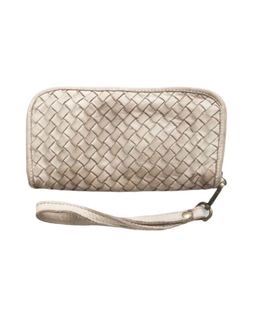 BZNA Berlin Mira Beige Wallet  Leather Leder Portemonnaie Geldbörse Clutch - B Z N A