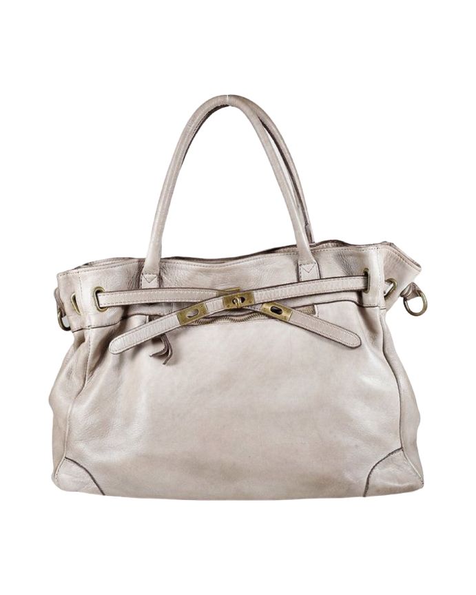 BZNA Bag Mila Beige vintage Italy Designer Business Damen Handtasche Ledertasche Schultertasche Tasche Leder Shopper Neu - B Z N A