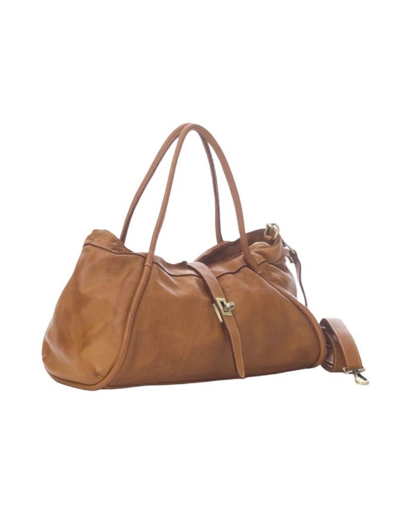 BZNA Bag Flora Cognac Italy Designer Damen Handtasche Schultertasche Tasche Leder Neu - B Z N A