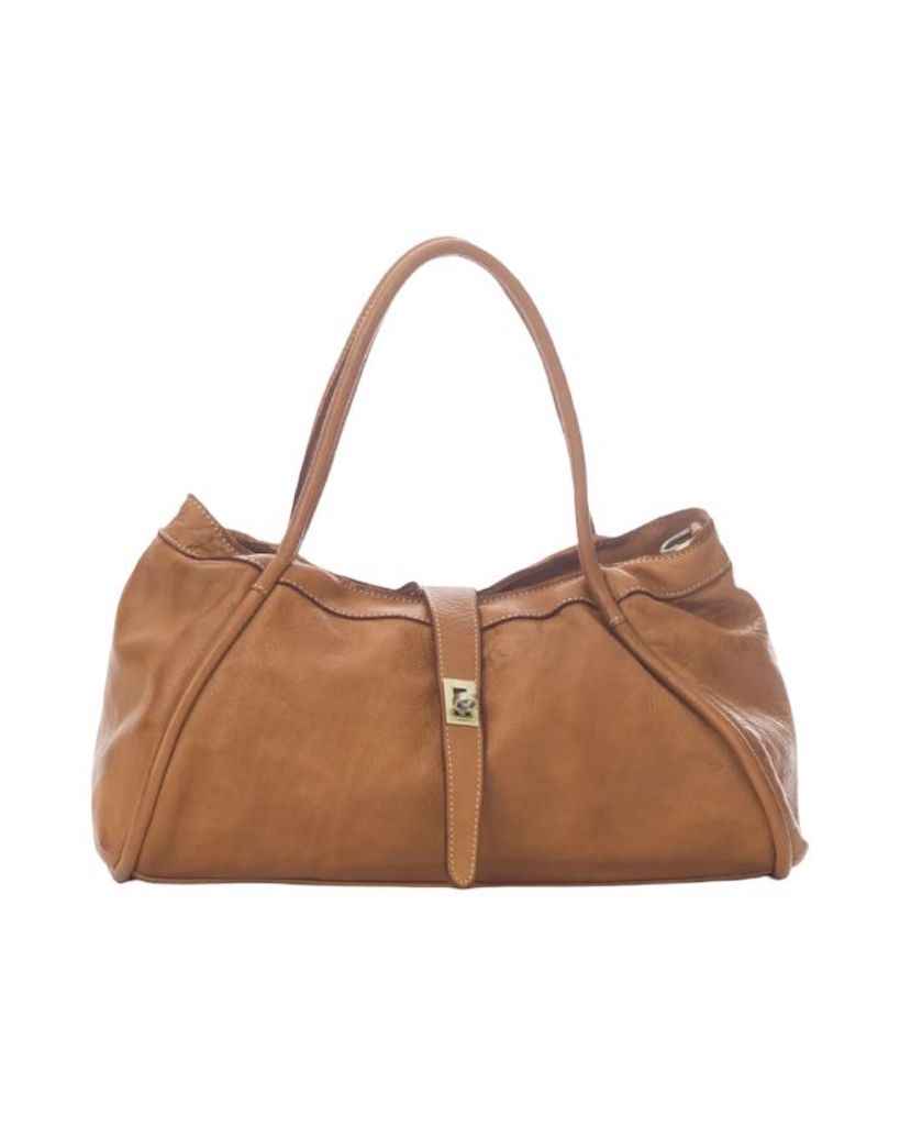 BZNA Bag Flora Cognac Italy Designer Damen Handtasche Schultertasche Tasche Leder Neu