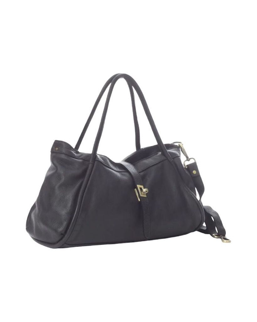 BZNA Bag Flora Schwarz Italy Designer Damen Handtasche Schultertasche Tasche Leder Neu - B Z N A