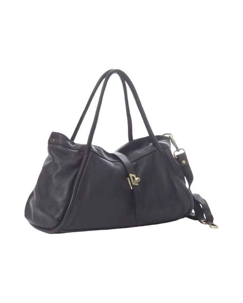 BZNA Bag Flora Schwarz Italy Designer Damen Handtasche Schultertasche Tasche Leder Neu
