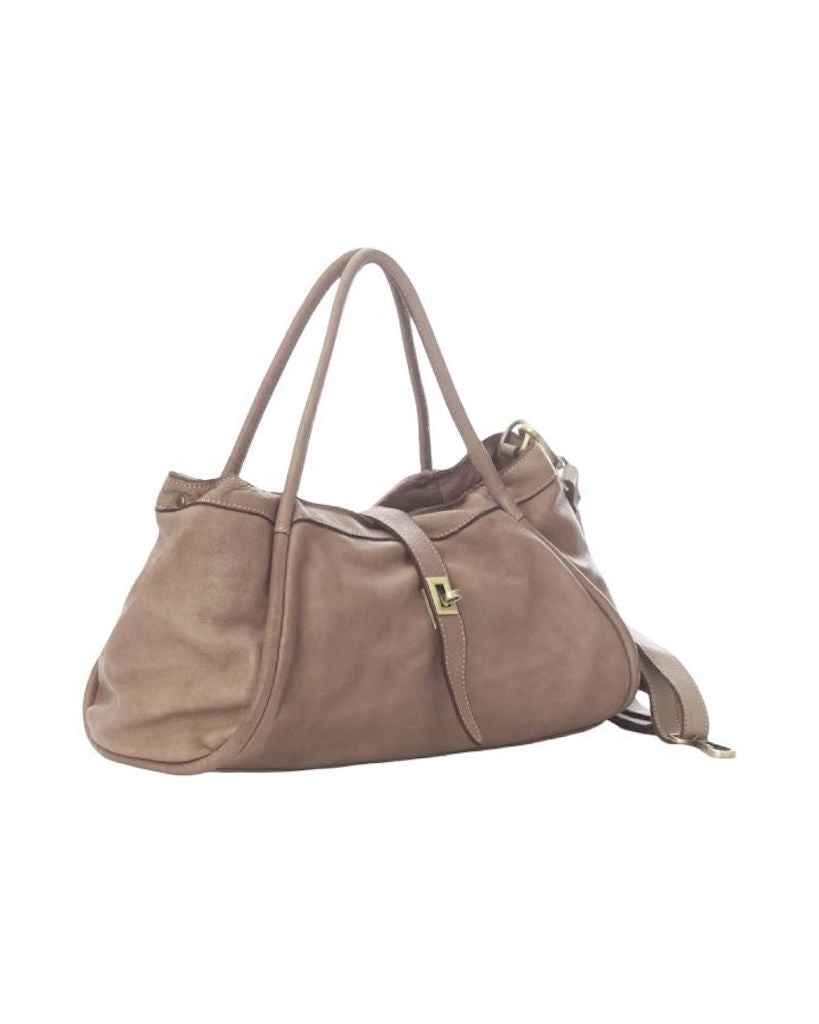BZNA Bag Flora Taupe Italy Designer Damen Handtasche Schultertasche Tasche Leder Neu