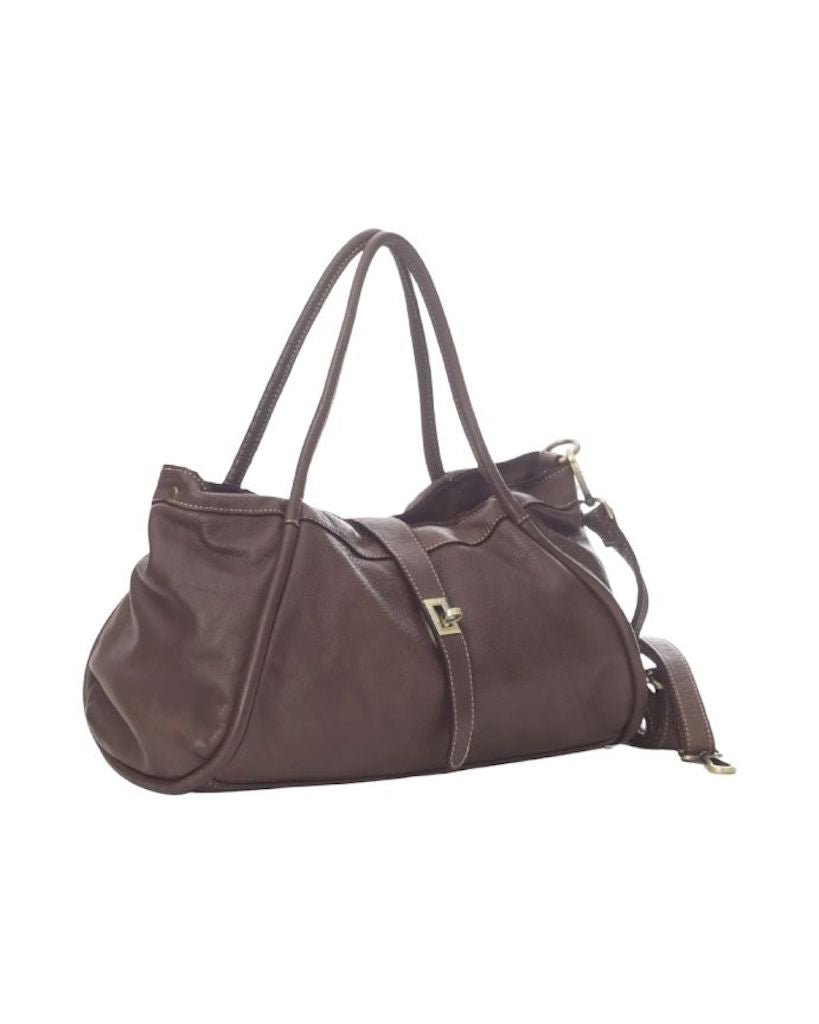 BZNA Bag Flora Braun Italy Designer Damen Handtasche Schultertasche Tasche Leder Neu - B Z N A
